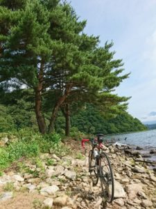 自転車と風景の写真