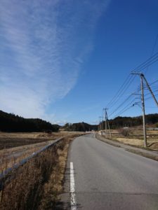 田んぼ道画像