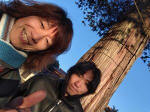 息子とツーショット画像